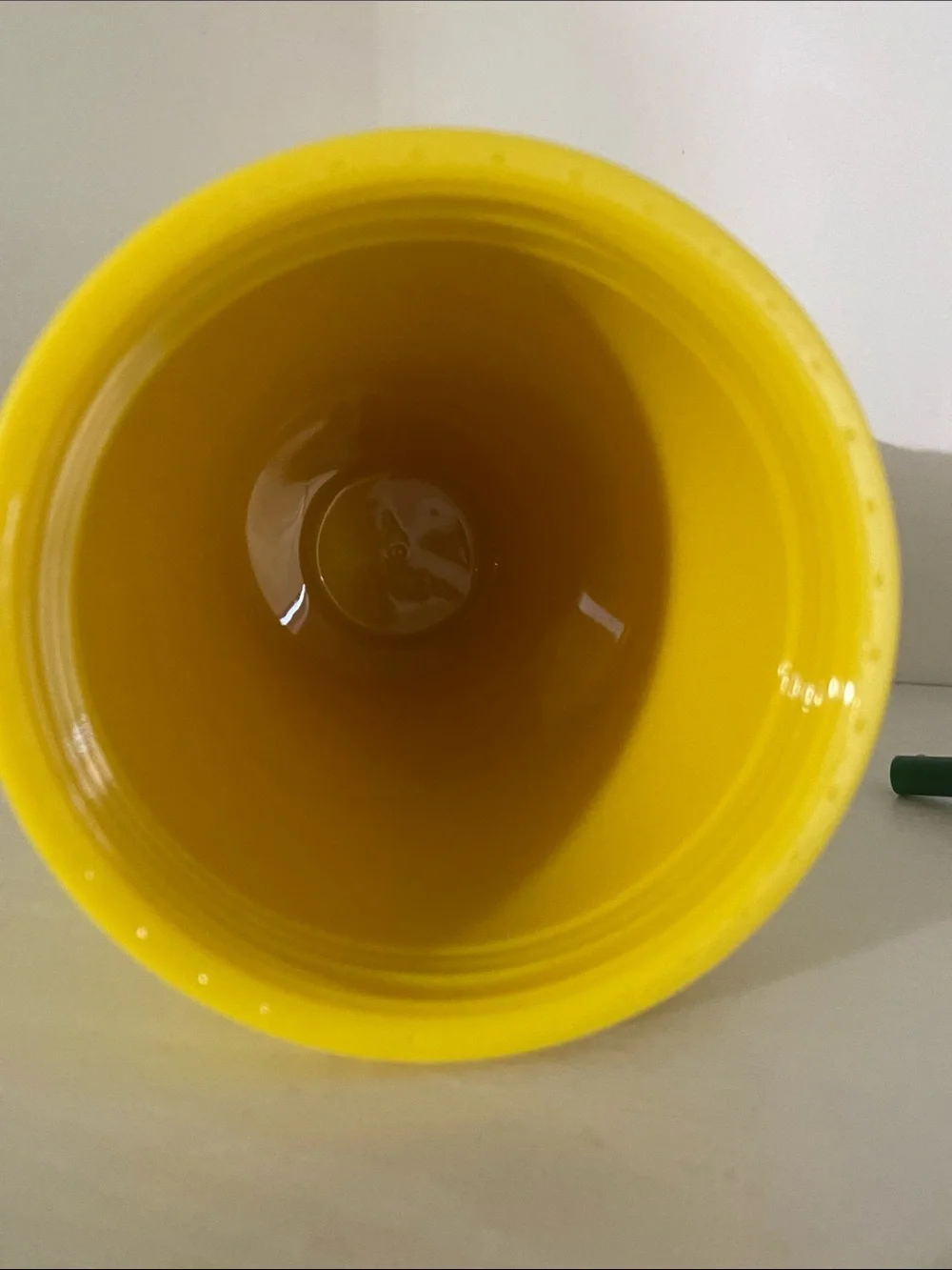 Starbucks Yellow Textured Tumbler with Green Lid